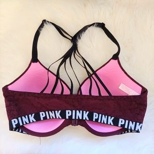 Victoria's Secret PINK Burgundy Pigeonnan Push Up